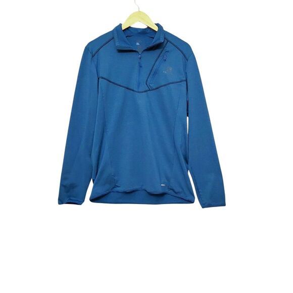 Salomon Discovery Midlayer 1/4 Zip Advanced Skin Warm Large Blue Hiking Gorpcore - Picture 1 of 9
